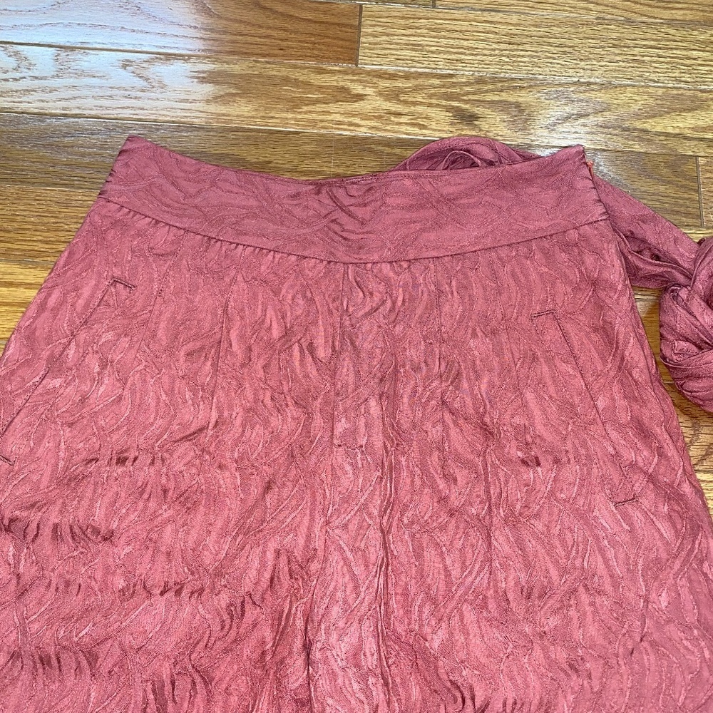 Anthropologie ett:twa Aubade Tie Waist Textured Cropped Pants Size 0 - Picture 3 of 6